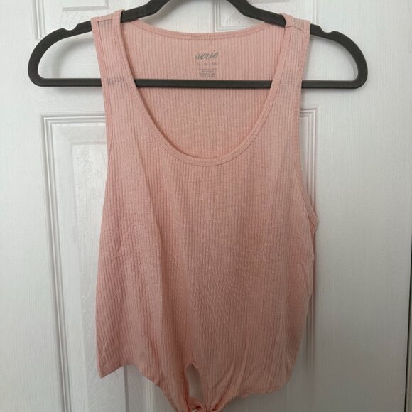 Aerie Pink Racerback Crop Top - Picture 2 of 4